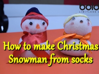 DIY - How to make Sock Snowman | Christmas Craft Tutorial | Boldsky