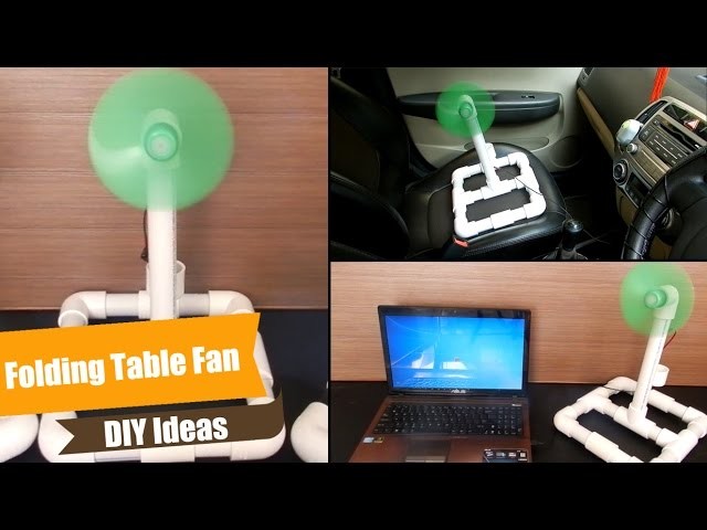 DIY Ideas.PVC Project  - How to make table fan at home - Electric, High Speed Easy, Handy & Folding