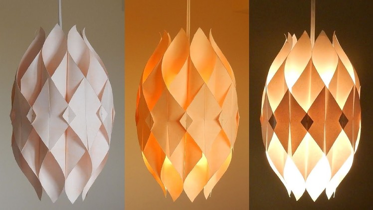 DIY lamp (Eternal flame) - learn how to make a paper lampshade.lantern - EzyCraft