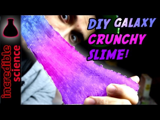 DIY Make GALAXY Crunchy Slime!! Easy and Fun Science Craft!