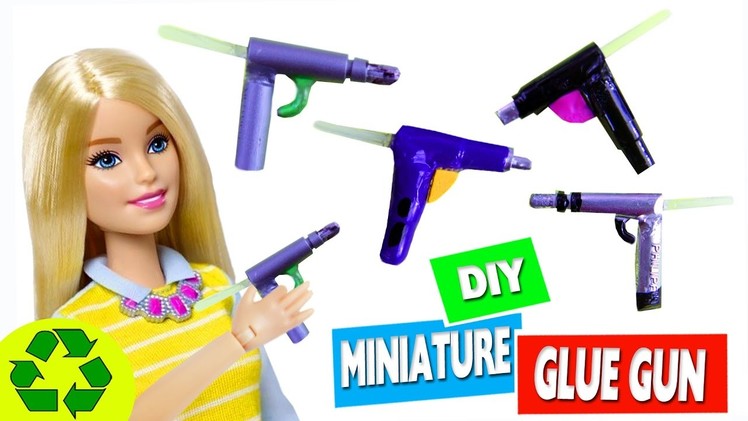 DIY |  MINIATURE REALISTIC HOT GLUE GUN - Easy Doll Craft