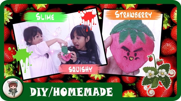 DIY Strawberry Squishy And Slime FarmasyaArtClip