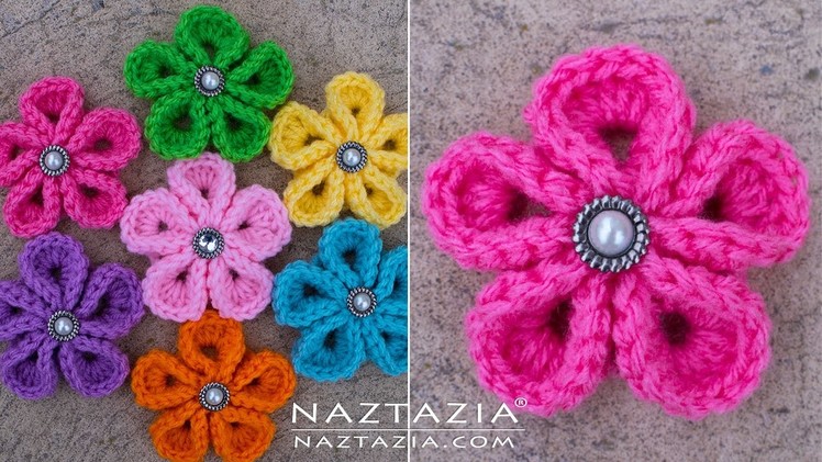 DIY Tutorial - How to Crochet Kanzashi Flower - Flowers of Japan