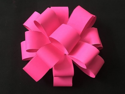 Easy Paper Gift Bow Craft Tutorial