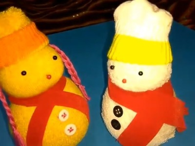 Easy Socks Snowman Craft: Christmas Craft