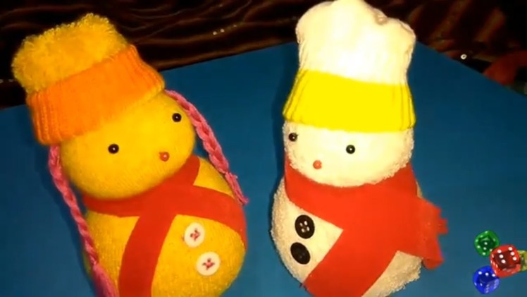 Easy Socks Snowman Craft: Christmas Craft