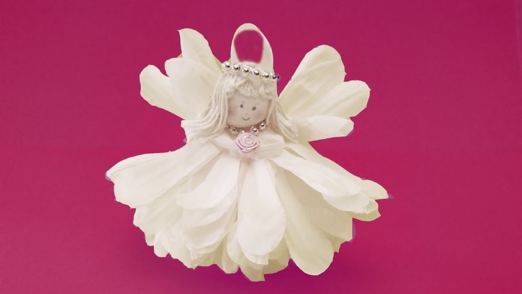 Gorgeous Flower Angel .  Simple .  DIY .  craft project. 