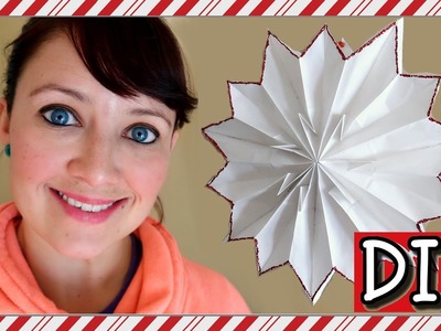 HOW TO MAKE A GIANT PAPER SNOWFLAKE | EASY DIY!