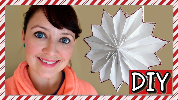 HOW TO MAKE A GIANT PAPER SNOWFLAKE | EASY DIY!