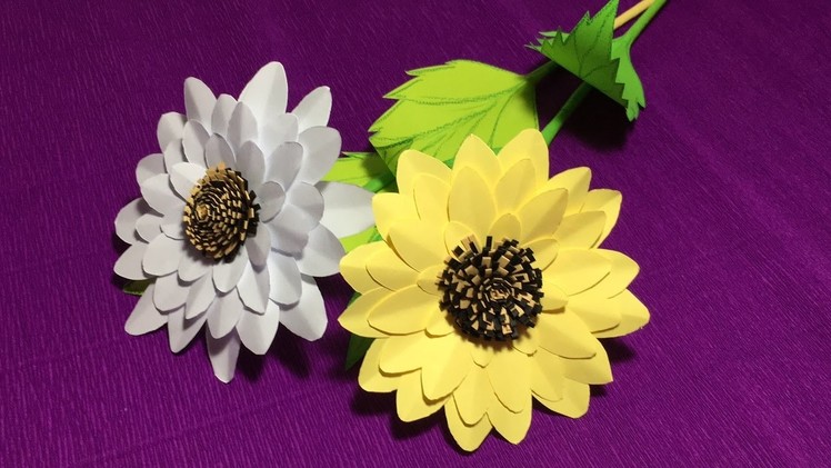 How to make(Fold) origami sunflowers easy.DIY Sunflower paper craft.sunflower paper tutorial