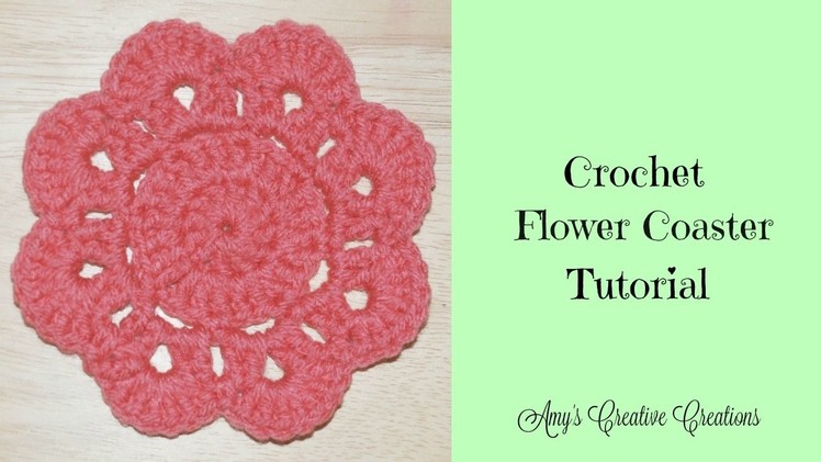 Crochet Flower Coaster Tutorial