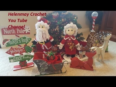 Crochet Mr. and Mrs. Santa Claus Heirloom Doll Part 2 of 4 DIY video tutorial