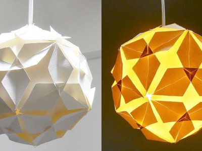 DIY lamp (diamond ball) - how to make a lampshade.lantern from puzzle units - EzyCraft