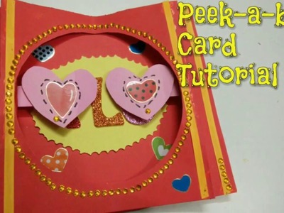 DIY Peek a boo Card Tutorial for Valentine's day | How To | Craftlas