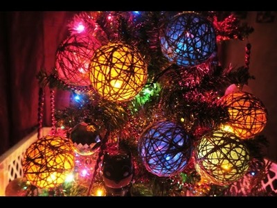 DIY twine ornaments | DIY hanging lights | Twine orbs | Dollar tree DIY