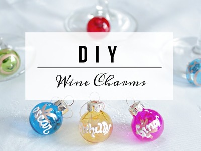 DIY Wine Glass Charms - Dollar Store Holiday Gift Favour!