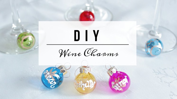 DIY Wine Glass Charms - Dollar Store Holiday Gift Favour!
