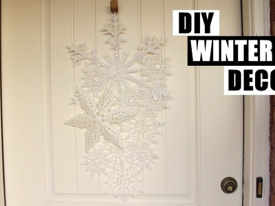 Easy & Cheap DIY Front Door Winter Decor Tutorial | How To Make A DIY Winter Wreath