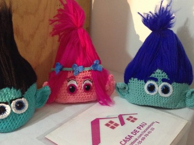 Gorro a crochet  poppy trolls