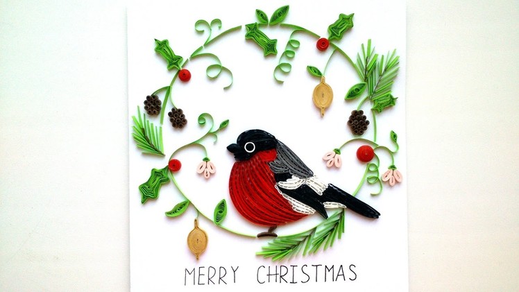 Holiday DIY Christmas Gifts: Quilling Christmas Card