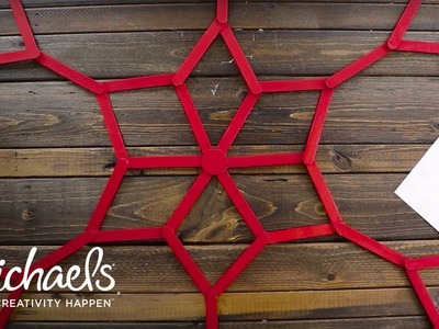 Holiday Wall Decor | How to Make a Popsicle Stick Snowflake  | Michaels
