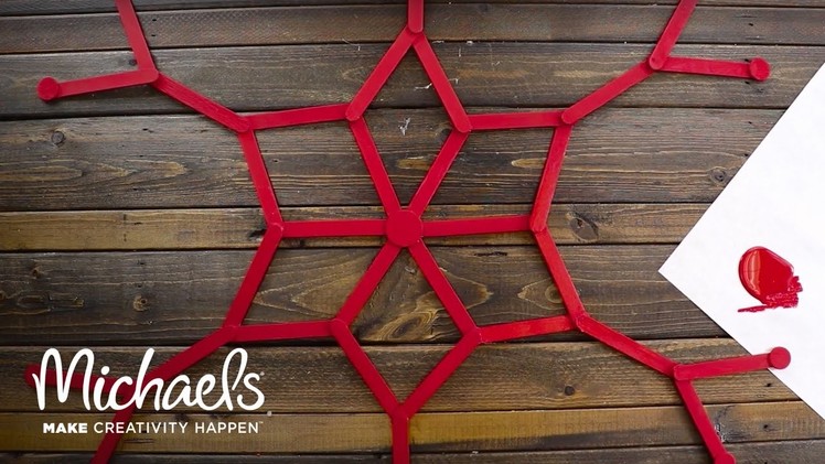 Holiday Wall Decor | How to Make a Popsicle Stick Snowflake  | Michaels