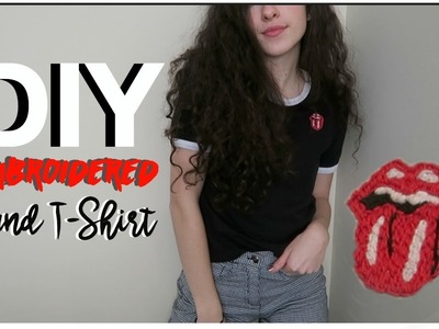How I Embroider on a Black T-Shirt. DIY Rolling Stones Embroidery (Holiday Gift Idea)