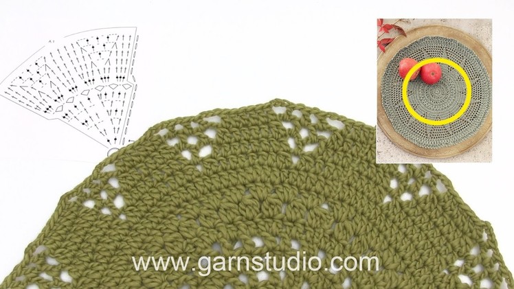 How to crochet the table cloth in 0-1345