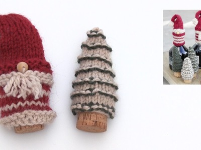 How to knit a Santa and Christmas tree.