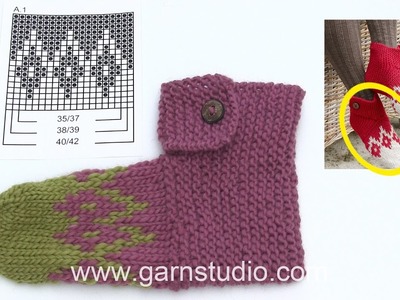 How to knit the slippers for Christmas in DROPS Extra 0-1342