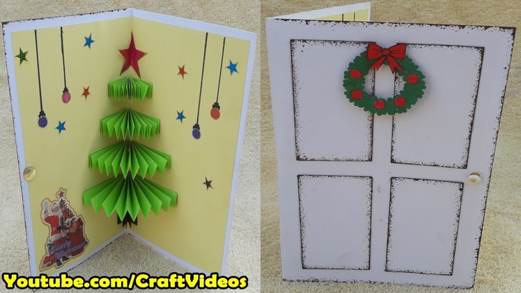How to make 3D Christmas Pop Up Card | Handmade Pop Up cards