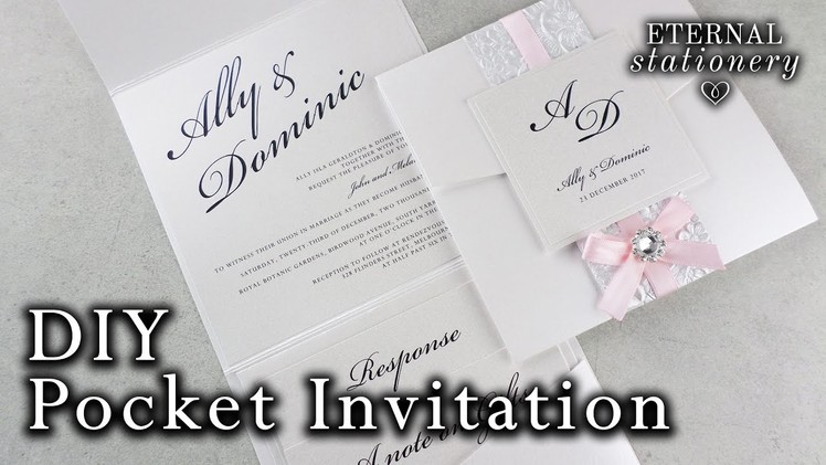 How to make a belly band pocket invitation | DIY wedding invitations