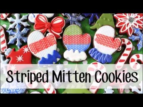 How to Make a Decorated Striped Mitten Cookie