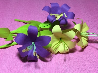 How to make an easy origami flower lily for kids.folded lily flower paper.origami instructions