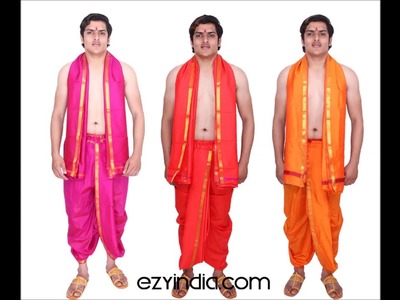 How to Make and Wear Maharashtrian Dhoti and Angavastram (Uparna)