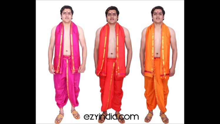 How to Make and Wear Maharashtrian Dhoti and Angavastram (Uparna)