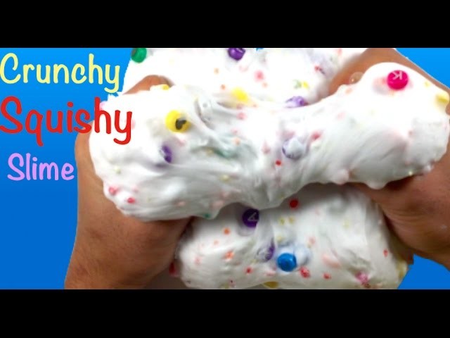 How To Make Crunchy Squishy Slime Without Borax,Liquid Starch or Detergent!! DIY Beads Slime