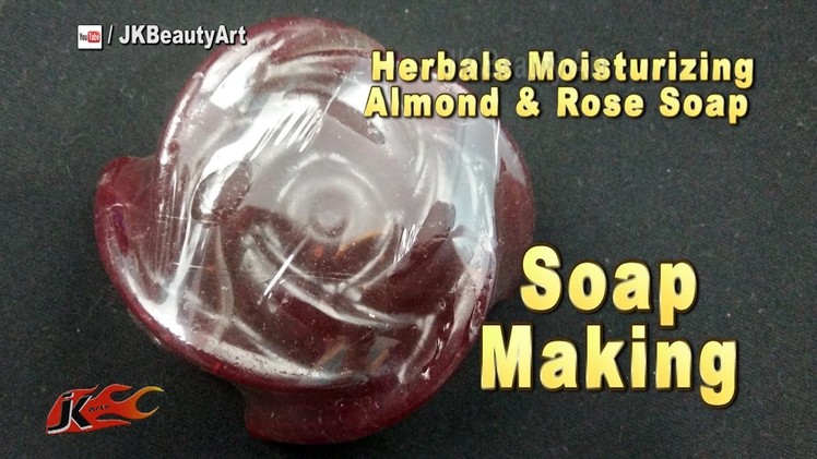 How to make homemade soap | Almond Rose soap making recipe | JK Beauty Art 051