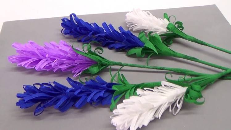 How to make lavender paper flower | Flower making for beginners. DIY Paper Crafts. Julia DIY