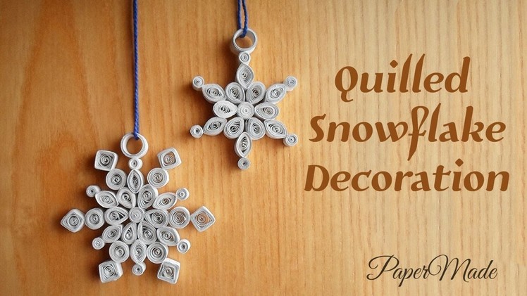 How to make Quilled Snowflake Decoration With paper | Christmas Snowflake | DIY | PaperMade