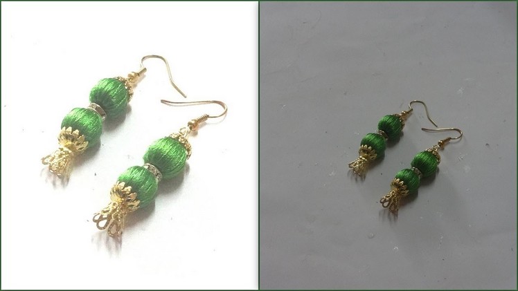 How to make Silk Thread Beads Earrings