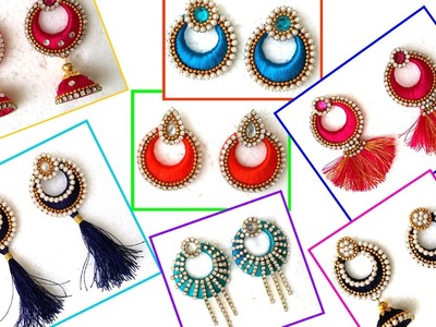 How to make silk thread Chandbali Tassel & Chandbali Jhumkas earrings in festive
