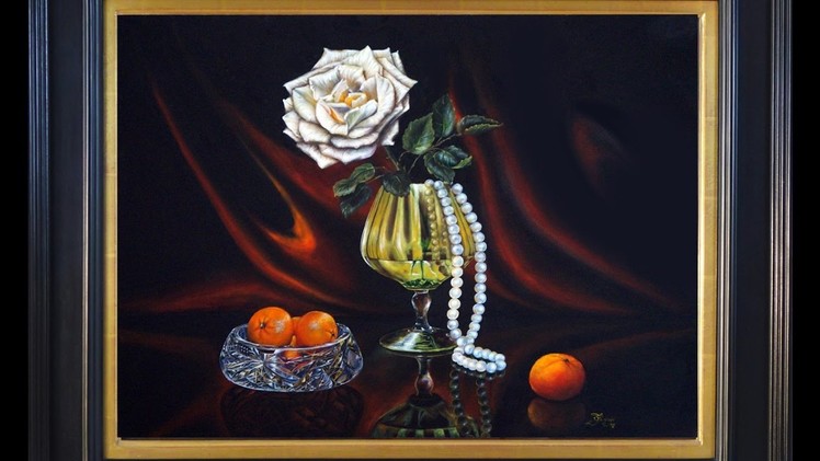 How to paint a white rose in old masters style,  with Svetlana Kanyo