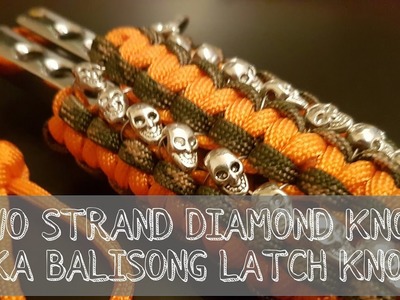 How to Tie a Diamond Paracord Knot and add a Paracord Balisong Latch