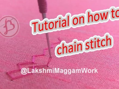 Lakshmi Maggam Work || Tutorial on how to do chainstitch for begineers