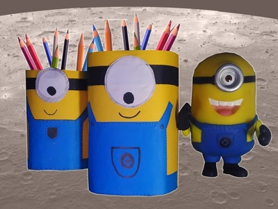 Minion Pencil Holder! How to Make a despicable me Pencil Holder Tutorial! DIY Crafts!