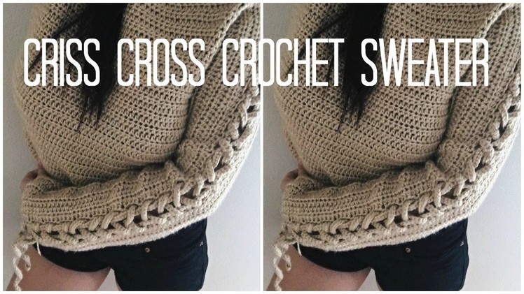 REVAMPED! Lace Up Crochet Crop Top Sweater