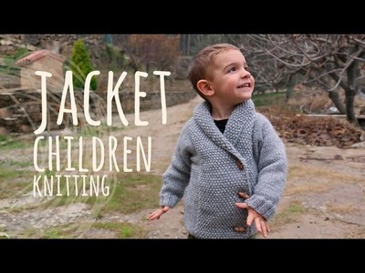 Tutorial Easy Knitting Children Jacket