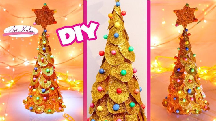 3D Paper Christmas Tree : How to Make a DIY Paper Christmas Tree | X-mas Tree Decorations | artkala