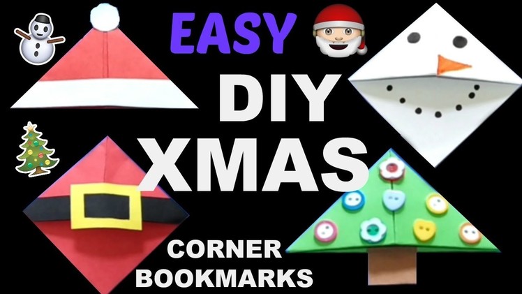 6 Easy DIY Xmas Corner Bookmarks